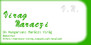 virag maraczi business card